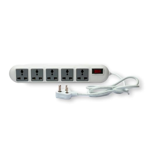 Image of SP50 - 5-Socket Power Strip | Surge Protection, Copper Cable & Reset Switch | 2m ABS Body, 3-Year Warranty