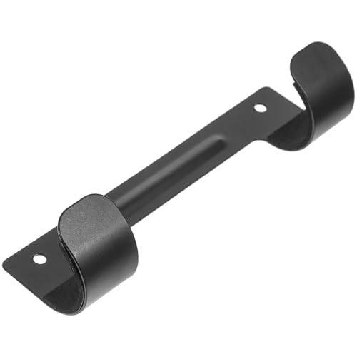 SHINEOFI Support Mural Noir pour Planche à Repasser en Métal Double Crochet de Fer Cintre de Rangement Pliable pour Buanderie et Chambre Support Suspendu Gain de Place Robuste et