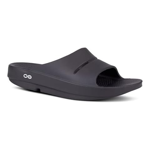 OOFOS Men's Ooahh Slide Athletic Sandals, Black, M12/W13 (46 EU) Cover