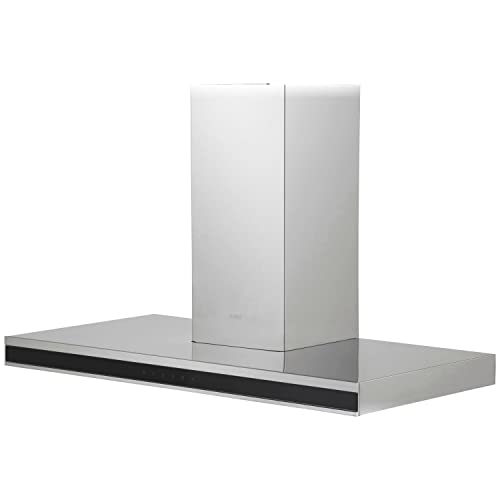 Elica 770 m3 - Cdes touch - Filtri metallo - LED - L 90 cm - Adele BLIX/A/90 - INOX+Banda. Vetro Nero