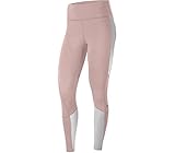 Ribetes reflectantes Nike Epic Luxe Run Division Flash - Leggings de correr para mujer, Stone Mauve/Reflect Black, Medium