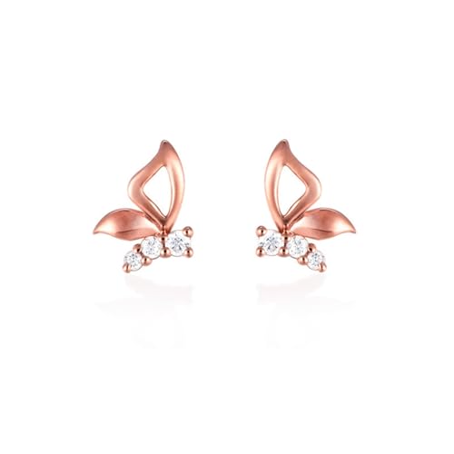 Boucles d'oreilles Papillon en Or avec Moissanite pour Bijoux de Mariage - 5