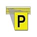 Brady 1500-P, 94725 0.375" x 0.25" B-946 1500 Series Letter Label w/Legend: P, 50 Cards