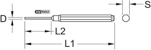 KS Tools 156.0180 Durchtreiber-Satz, 17-tlg.