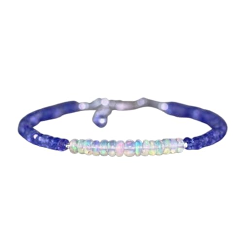 Bracelet tanzanite et opale éthiopienne pour sublimer vos tenues quotidiennes