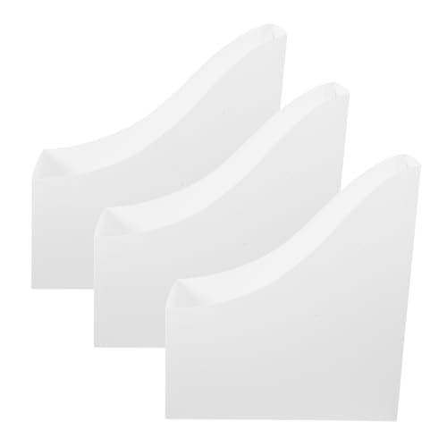 3Pcs Multi Function Magazine Holders Office Book Organizers for Efficient File Storage Corrugated Desk File Holders for Home and Office Organization