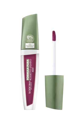 Deborah Milano - Rossetto Liquido Formula Pura Effetto Matte, N.09 Purple, Azione Nutriente ed Emolliente, Dona Labbra Soffici e Volumizzate a Lunga Tenuta, 4.5 gr