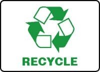 AccuformNMC "(Graphic) Recycle" Safety Sign, Accu-Shield™