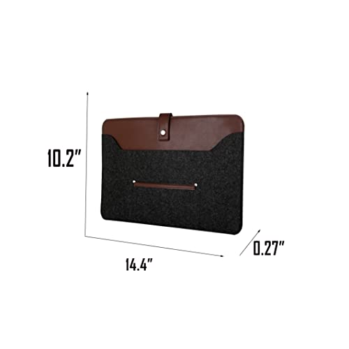 Image of OON Felt Laptop Sleeve - Protective-13 Inch-Black