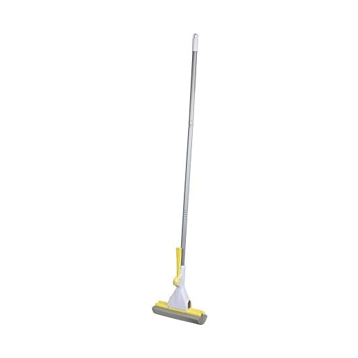Casabella Basics Ratchet Roller Mop, Silver and Yellow, Pack of 1