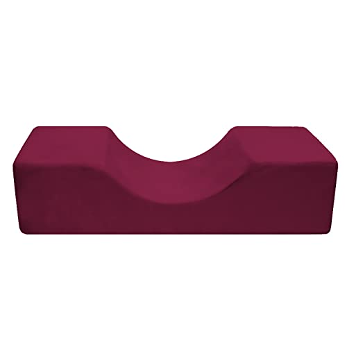 RPEIXYA Almohada de Extensión de Pestañas Almohada en Forma de U con Espuma Viscoelástica para Salón de Belleza Almohada Ergonómica de Soporte para Cuello Almohada de Belleza (Rojo Vino) Cover