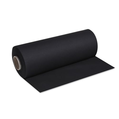 DeinPack 1 rouleau de chemin de table Airlaid noir - 40 cm x 24 m - Qualité HORECA - Perforation toutes les 120 cm - Chemin de table jetable de haute qualité...