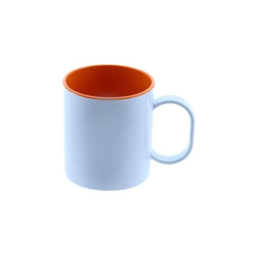 Wonduu Taza Plástico Con Interior De Color Para Sublimación Naranja