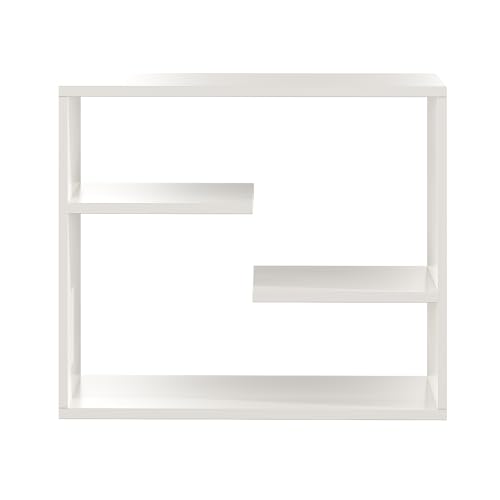 Image of FURNEASER Wooden Wall Shelves for Living Room, Hanging Decoration & Corner Display Shelf, Modern & Stylish Bookcase Bookshelf for Home Office Wall Decoration (WS-KRK)