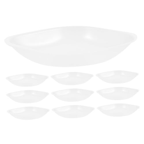 VILLFUL 10pcs Plastic Weighing Pan Weighing Plates Weighing Trays Labs Supplies Dry Powder Containers Portable Weighing Boats Surface Plate Laboratory Equipment Weigh Boats White The HIPS
