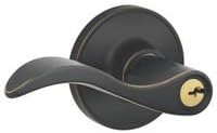 J Series Seville Keyed Door Lever Finish: Aged Bronze