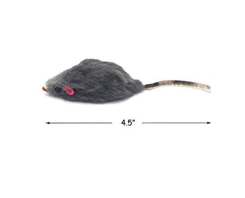Kissmi 20 Pack Furry Cat Toys Mice Rattle Mice Cat Catcher Assorted Color #TOP1