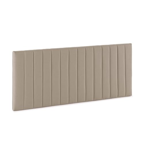 HOMN LIVING Tête de lit Eris recouverte de Tissu Beige 140x60 cm, matériel et vis Inclus