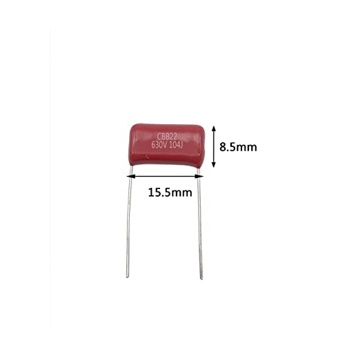 Cermant 20pcs CBB22 630V 104J 0.1UF 100nf P15 Metallized Polypropylene Film Capacitors Assortment Kit - Thumbnail 2