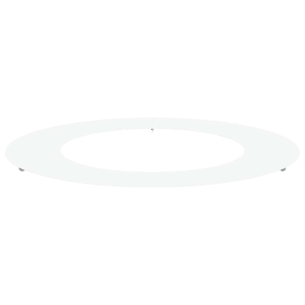 Anneau d'arbre plat blanc Ø50/80 cm vidaXL en acier pour aménagement paysager