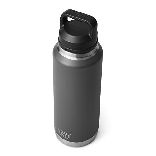 Image of YETI Rambler 46 oz Bottle, Leakproof, Vacuum Insulated, Stainless Steel with Chug Cap, Charcoal