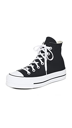 Converse Women's Chuck Taylor All Star Lift High Top Sneakers, Black/White/White, 9.5 Medium US