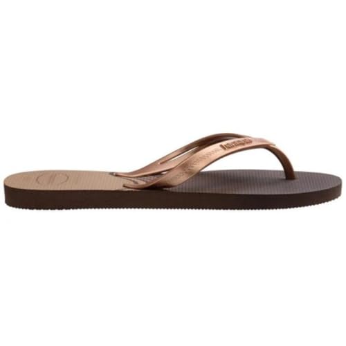 Havaianas Girl's Flip-Flop, Dark Brown, 33/34 EU3