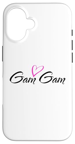 Gam Gam with Pink Heart Fun Aunt Grandma Mom �M�t�g �X�}�z�P�[�X iPhone 16 �p