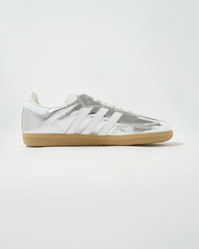 Image of adidas Samba OG Women's Shoes, Silver Metallic /Footwear White /Core White, Size 9.5