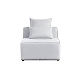 Home Deluxe - Mittelsofa Verona - Hellgrau, ca. 87 x 70 x 120 cm, Sitzhöhe: 46 cm, Sitztiefe: 80 cm I Modulares Sofa Modulsofa Ecksofa Wohnlandschaft