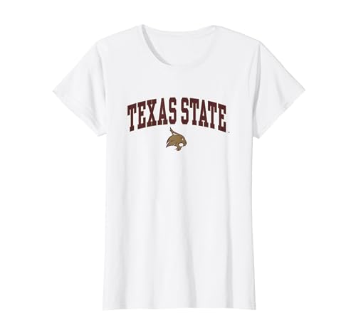 Texas State Bobcats Womens Arch Over White T-Shirt