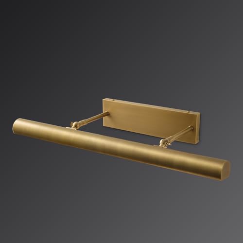 Image of 24 inch Hardwired Picture Light for Wall Brass Picture Art Gallery Light, Dimmable Library Light, 270 Picture Frame Light Art Deco for Museum,Library,Living Room,Bedroom