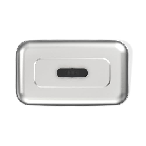 Weber XL Grillhaube/Für Grillplatten und Grillroste, aus Edelstahl mit verstärktem Rand und hitzebeständigem Griff, Spülmaschinenfest, 12,5 x 43,5 x 25,5 cm