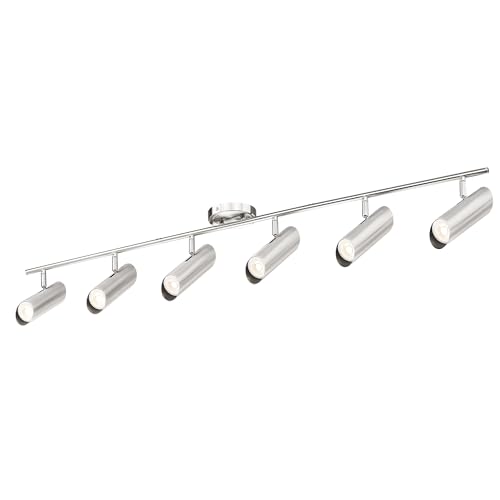FEMILA 50" LED Track Lighting, 3000K LED Bulbs Included, Kitchen Track Lighting Fixtures Ceiling, 4FS79TL-6 BN