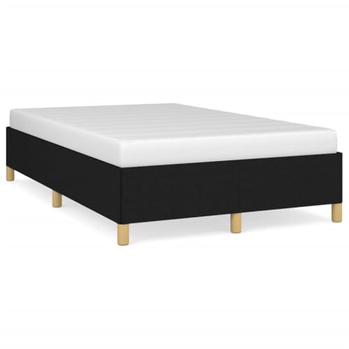 Homgoday Canapé negro de 120 x 190 cm, de tela, para cama con marco de cama, estructura de cama, marco moderno, estructura para salón, dormitorio, modelo 379517IT