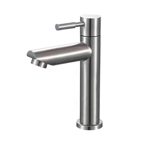Robinet de bassin simple eau froide avec cartouche céramique durable couleur argent chromé