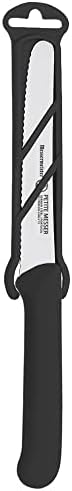Messermeister 4.5” Serrated Tomato Knife with Matching Sheath, Black - German 1.4116 Steel Alloy - Rust Resistant & Easy to Maintain - Handcrafted in Santa Catarina, Portugal