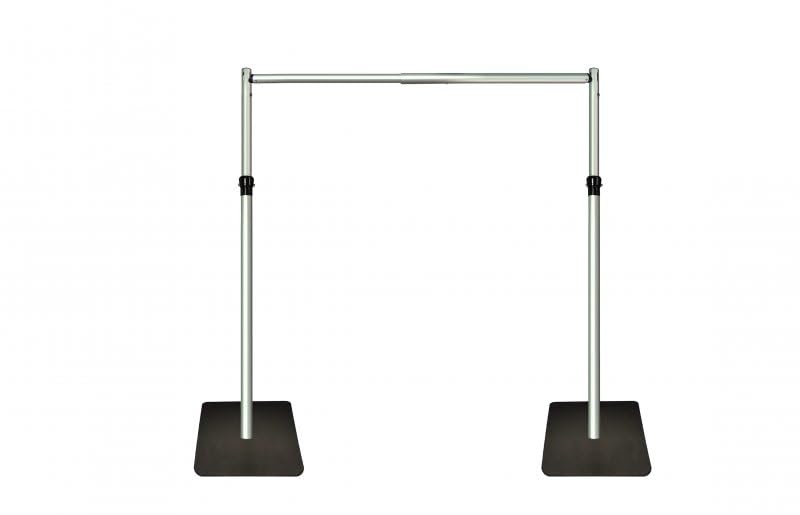 Elegant Event Essentials - Soporte telescópico de 3 m de alto x 4 m de ancho, soporte de telón de fondo, sistema de tubo y cortina ajustable, kit de sistema de soporte de fondo para fotografía,