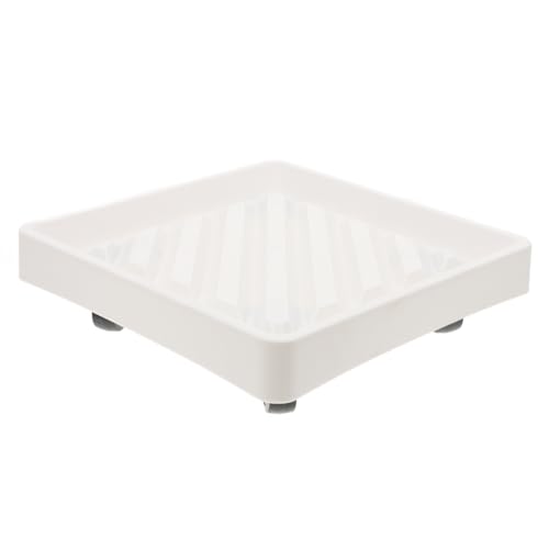 Toddmomy Plateau À Pots pour roulettes Plastique Plantes Bac À Plantes avec Base À roulettes Base Carrée avec Grand Plateau À Verre Carré