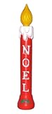 Noel Christmas Blow Mold Plastic Nostalgic Candle Light Up