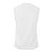 Women's Summer Solid Round Neck Sleeveless Loose T Shirt T Shirt Women Blank (White, L)