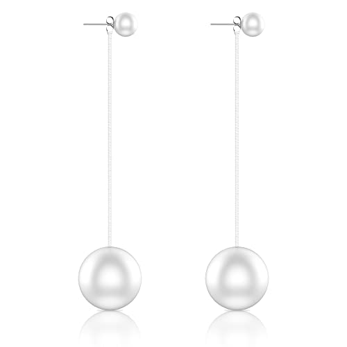 Watache Fashion Jewelry Pearl 925 Silver Plated Glitter Cubic Zirconia Tassels Drop Dangle Vintage Earrings For Women Girl,Chic Silver #TOP6