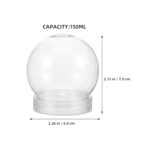 Ciieeo 6 Pçs Globos De Neve De Plástico Para Artesanato 150Ml Crianças Vazio Globo De Água Clara Com