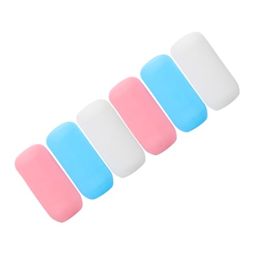 Veemoon Coperture Elastiche per Contenitori da Viaggio in Silicone, Set 6 Pezzi, 22 Cm, Manicotti Anti-perdita Multiuso per Flaconi di Lozione e Shampoo, Protezione Regolabile per Viaggiatori