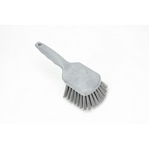Image of SPARTA 40541EC23 Plastic Scrub Brush, Utility Brush, Kitchen Brush With Hanging Hole For Cleaning, 8 Inches, Gray, (Pack of 6)