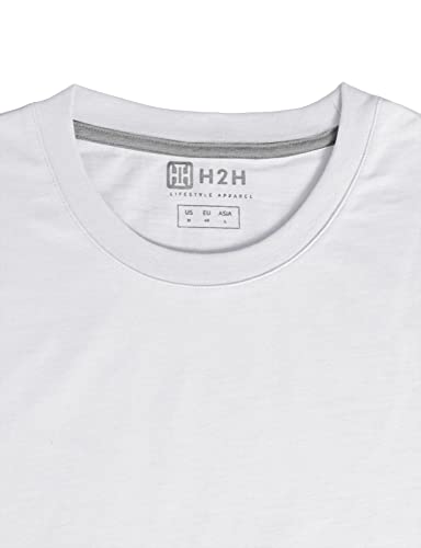 H2H Mens Casual Slim Fit Long Sleeve T-Shirts Soft Lightweight V-Neck/Crew-Neck Size XS to 3XL4