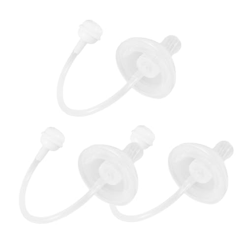ERINGOGO 3 Piezas Chupete De Silicona Ponderado Bendición Suave Pajita Tetinas De Biberón Con Peso Reemplazables Suministro Infantil Gel De Sílice Transparent