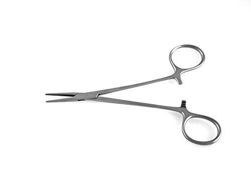 Halstead Mosquito Forceps 5" Straight Serrated Jaws Hemostat Clamps - SurgicalExcel
