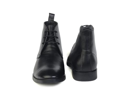 Image of Quadro Men's Italian Leather High Ankle Boots Handcrafted British Style Chukka Boot Shoes for Men