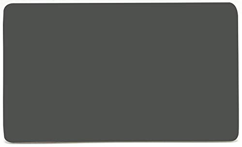 Trendi Switch Artistic Modern Glossy Decorative Screwless Standard Double Wall Blanking Plate for Electrical Sockets Outlet with Screws in Charcoal Grey